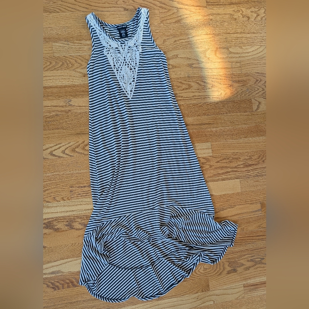 Paper Doll Black and White Ruffled Tiered Sundress